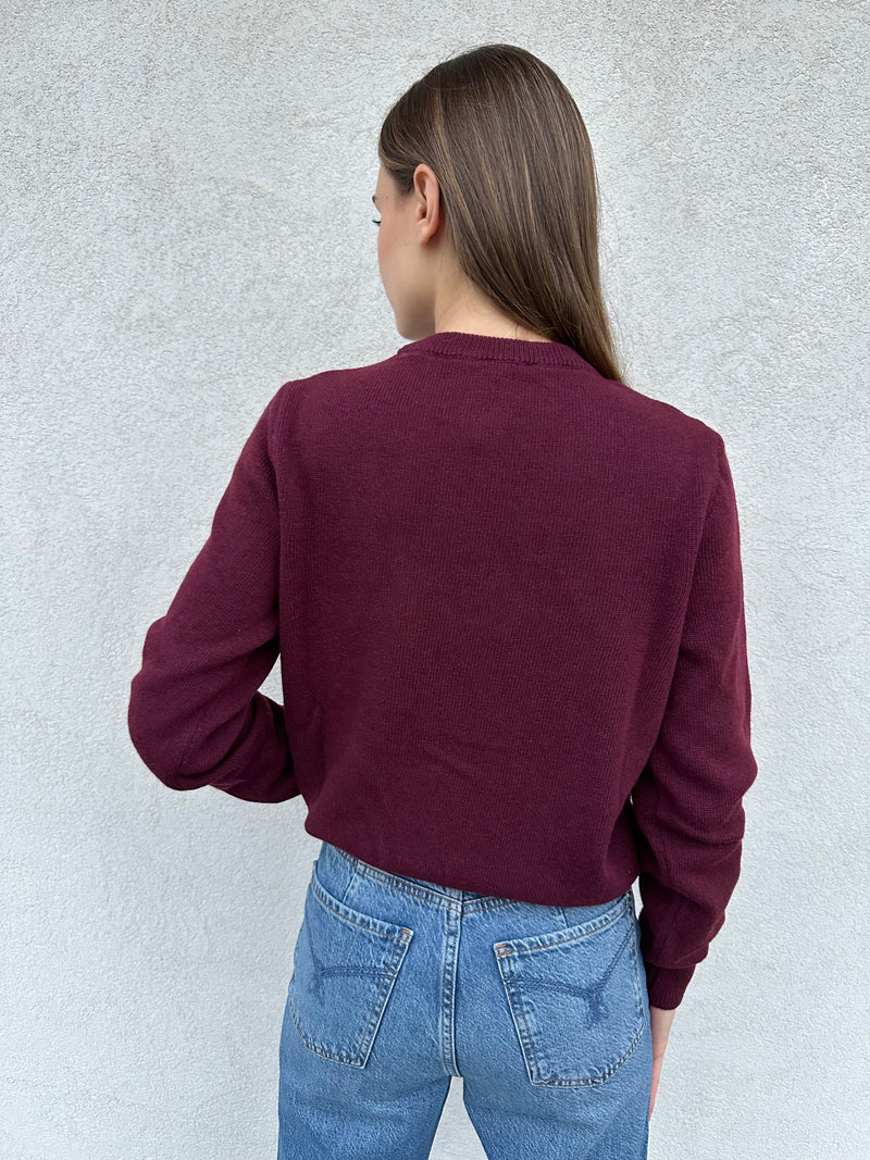 Maglioncino logo BORDEAUX - VICOLO