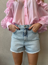 Shorts in denim slavato - PATRIZIA PEPE