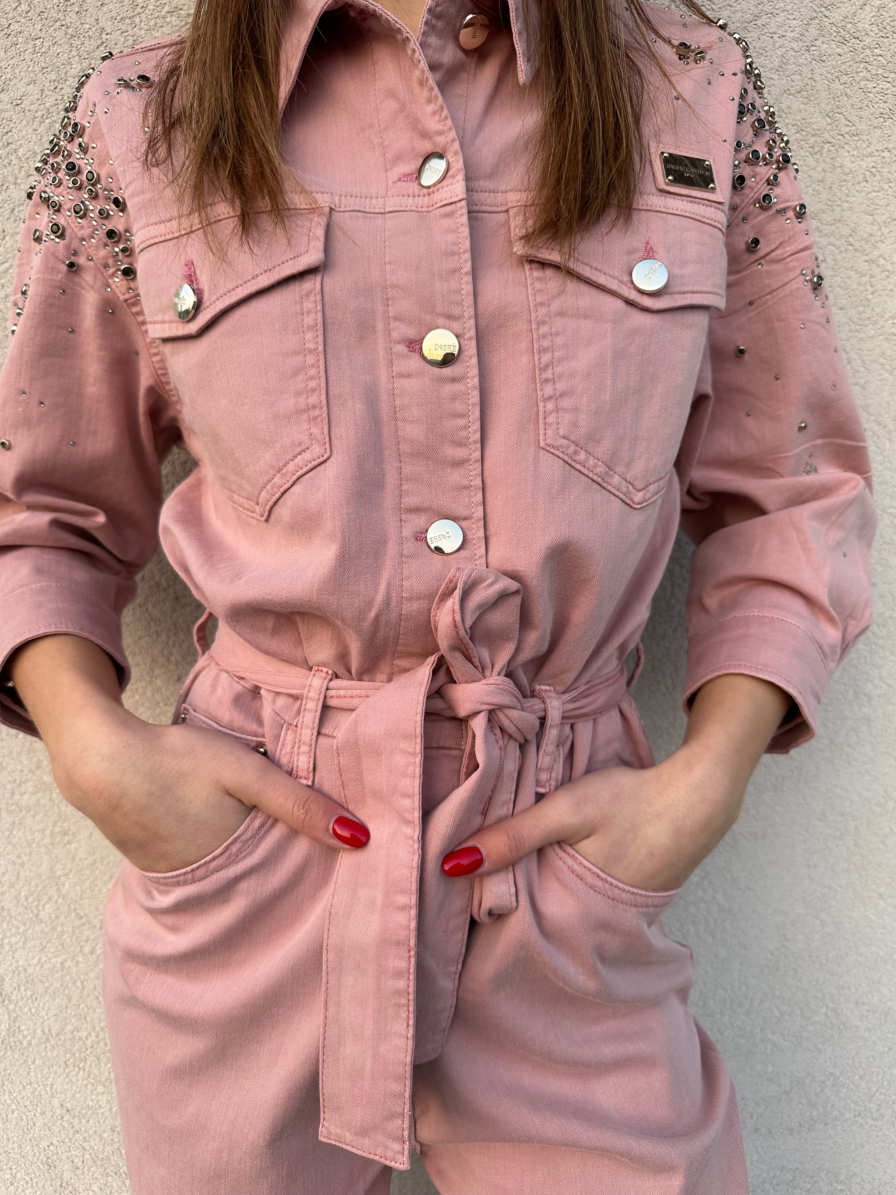 Tuta strass ROSA