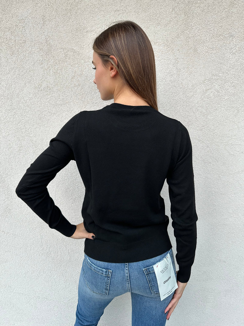 Girocollo basic NERO - VICOLO