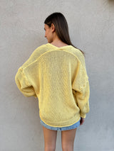 Cardigan cotone GIALLO - VICOLO