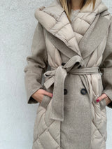 Cappotto mix piumino BEIGE - VICOLO