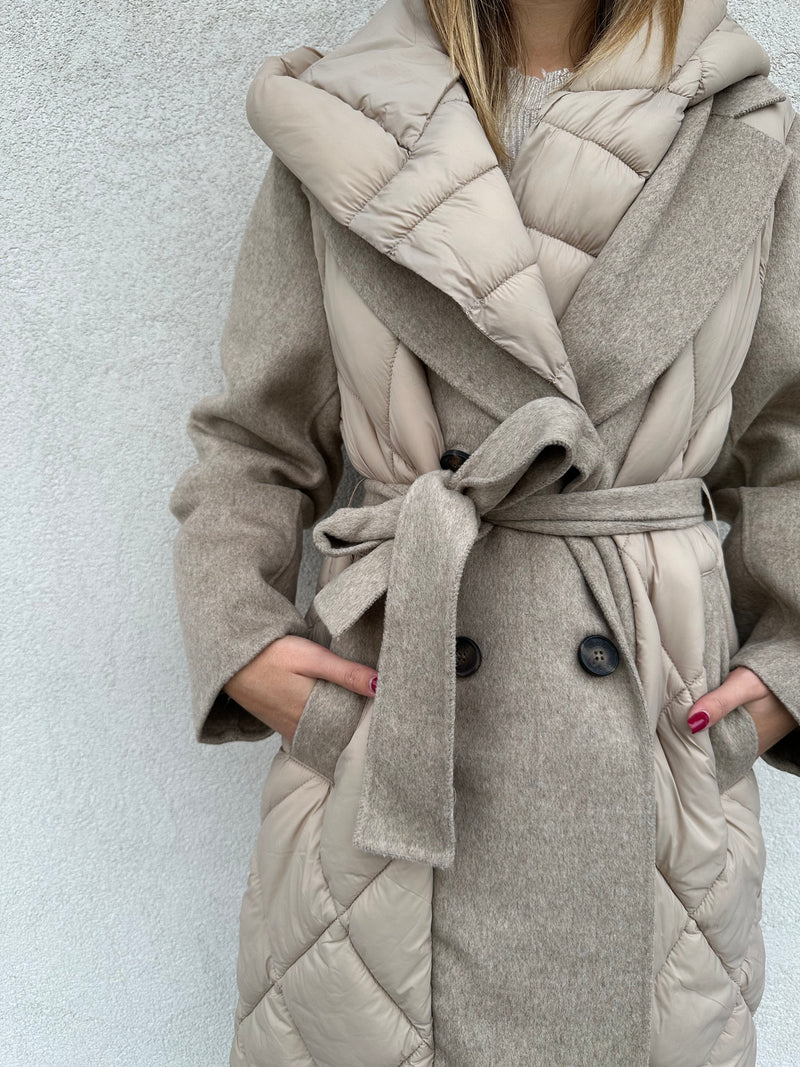 Cappotto mix piumino BEIGE - VICOLO