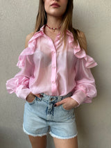 Camicia spalle scoperte ROSA - VICOLO