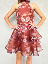 Abito floreale CACAO - SILENCE LIMITED