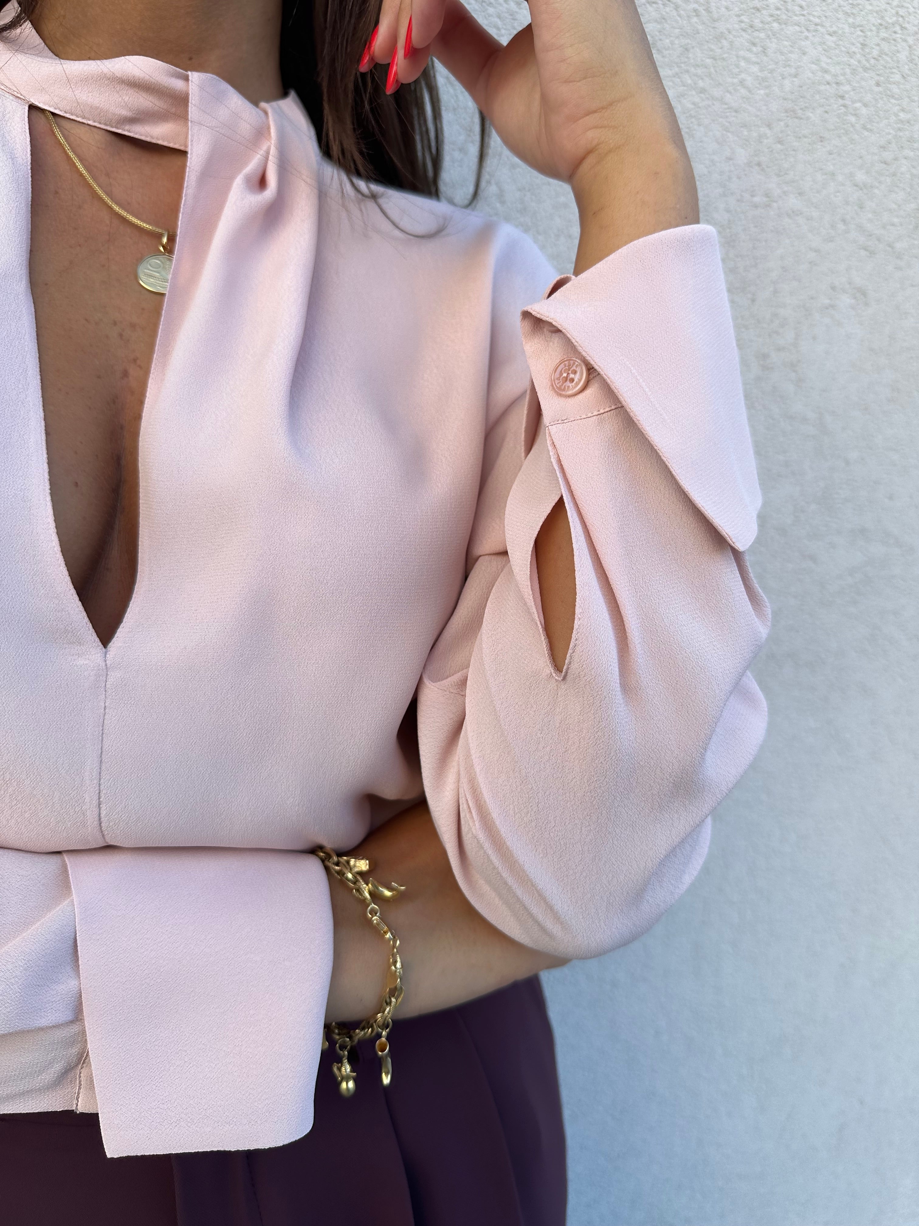 Camicia scollo profondo ROSA - PATRIZIA PEPE