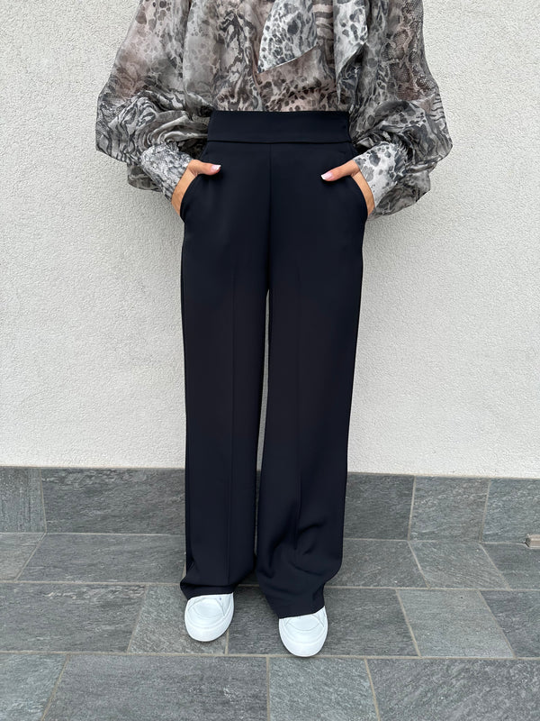 Pantalone fluido NERO - VICOLO