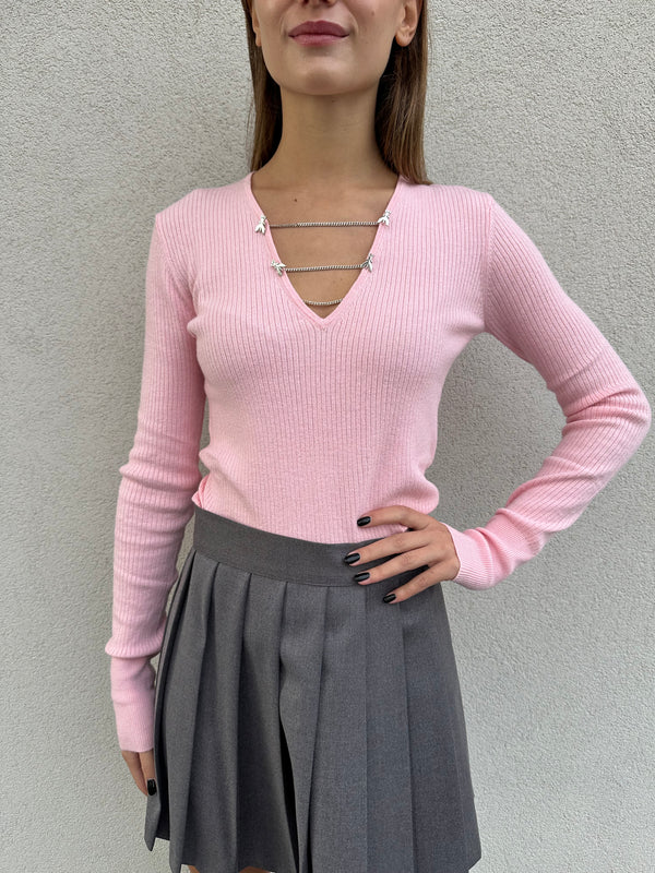 Maglia catenine ROSA - PATRIZIA PEPE
