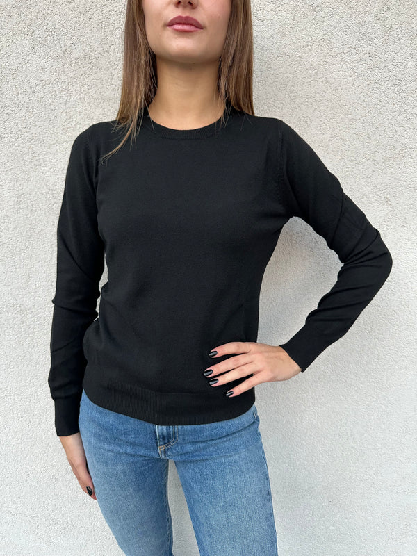 Girocollo basic NERO - VICOLO