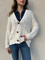 Cardigan cotone BIANCO - VICOLO