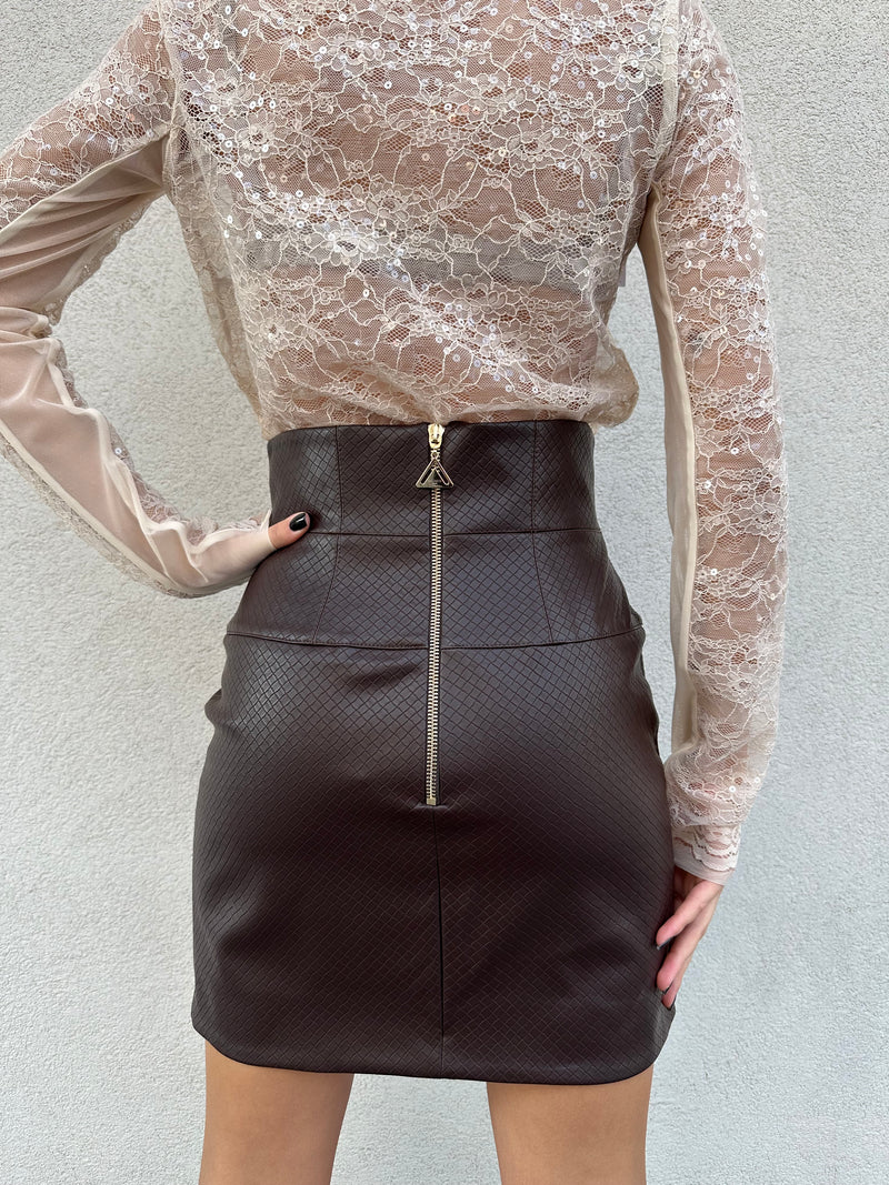 Gonna intrecciata MORO - SILENCE LIMITED