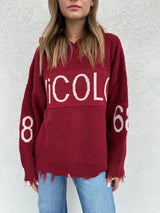 Maglione cappuccio RUBINO - VICOLO