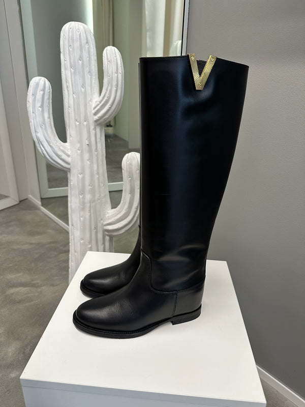 Stivale classico pelle NERO - VIAROMA15