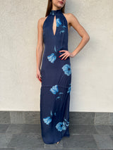 Abito lungo FIORI BLU - MAR DE MARGARITAS