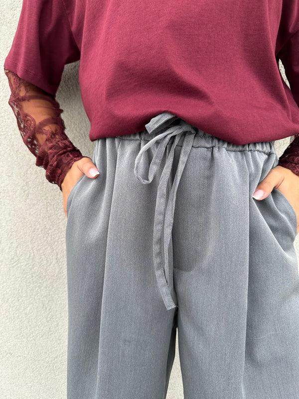Pantalone coulisse GRIGIO - VICOLO