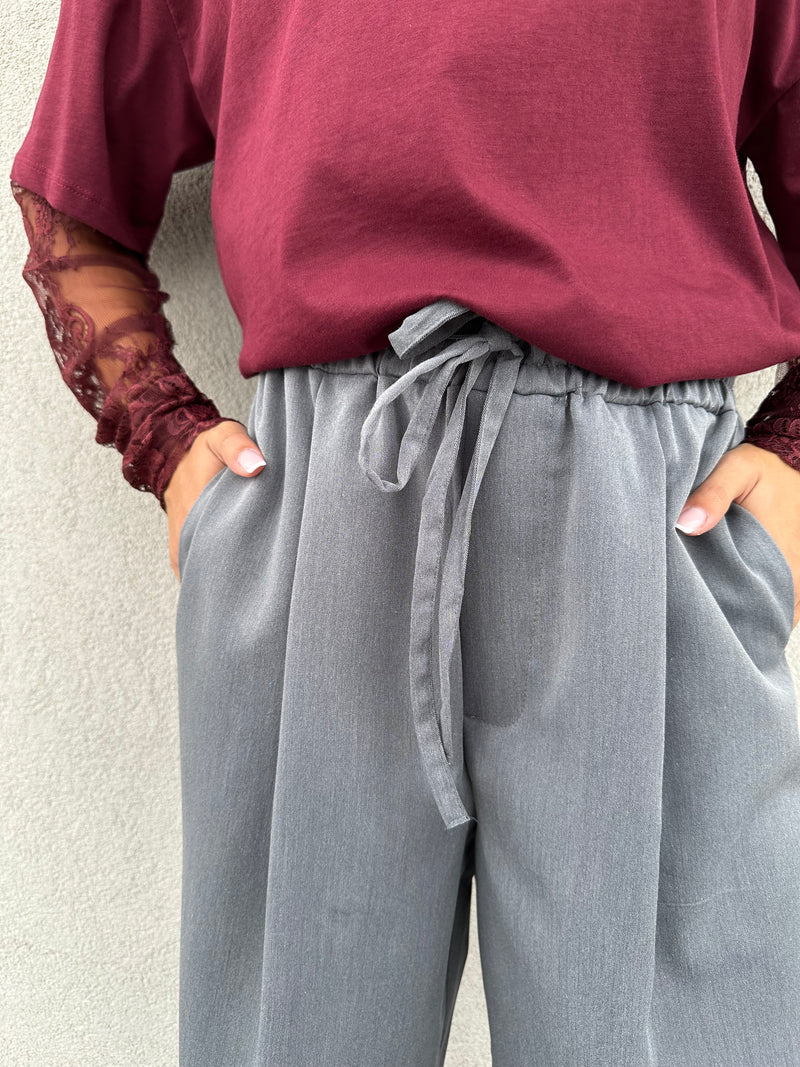 Pantalone coulisse GRIGIO - VICOLO