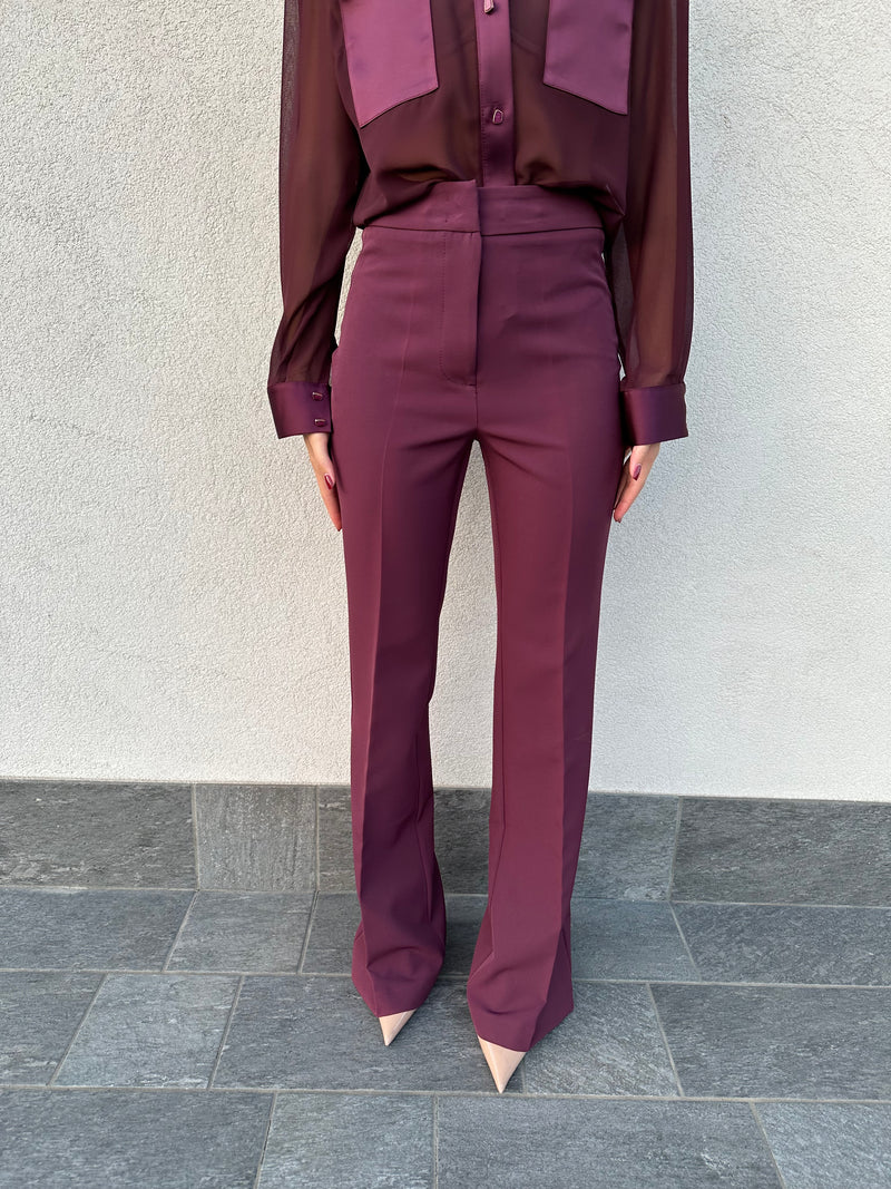Pantalone zampetta BORDEAUX - SILENCE LIMITED