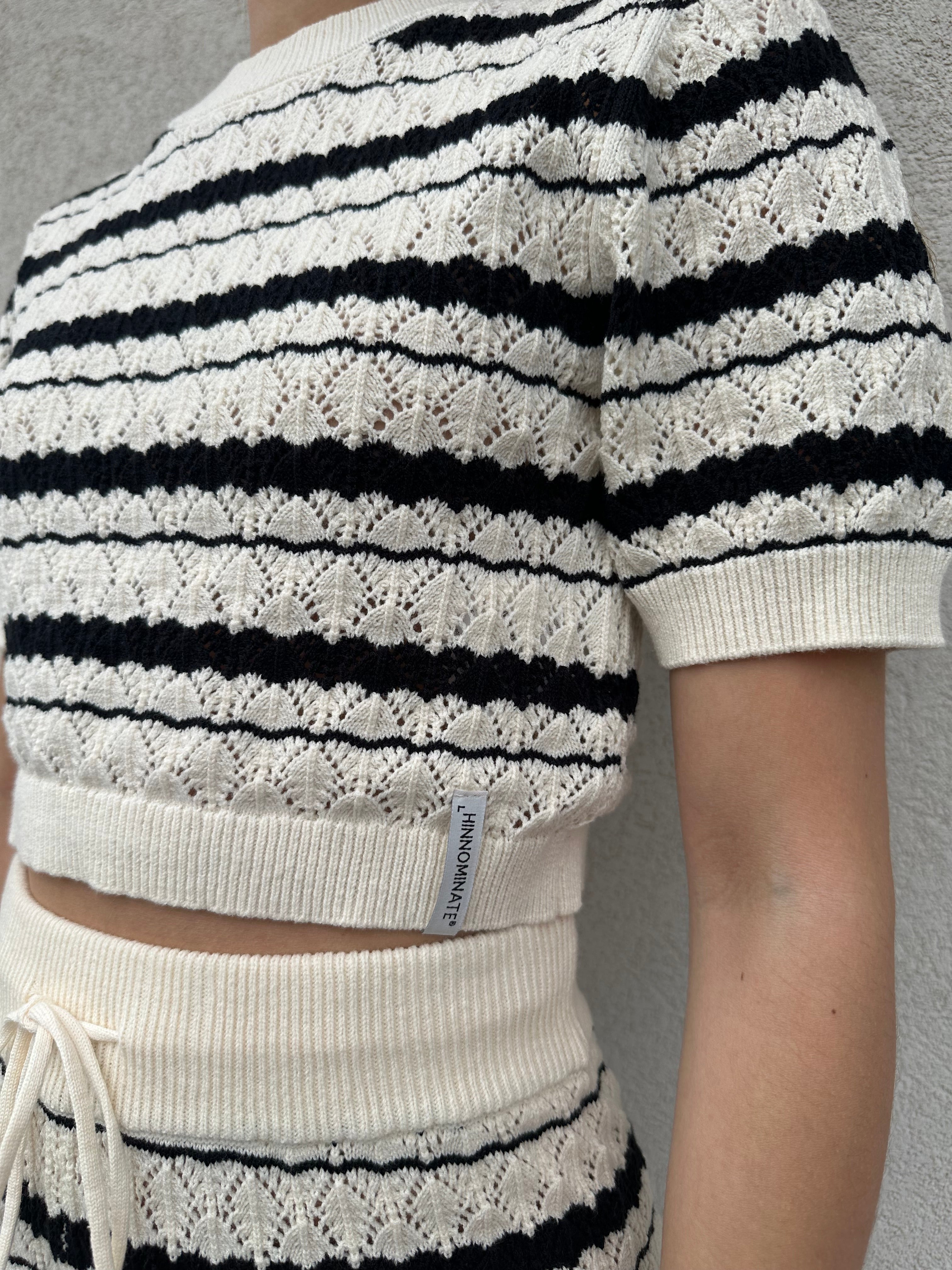 Maglia crop traforata - HINNOMINATE