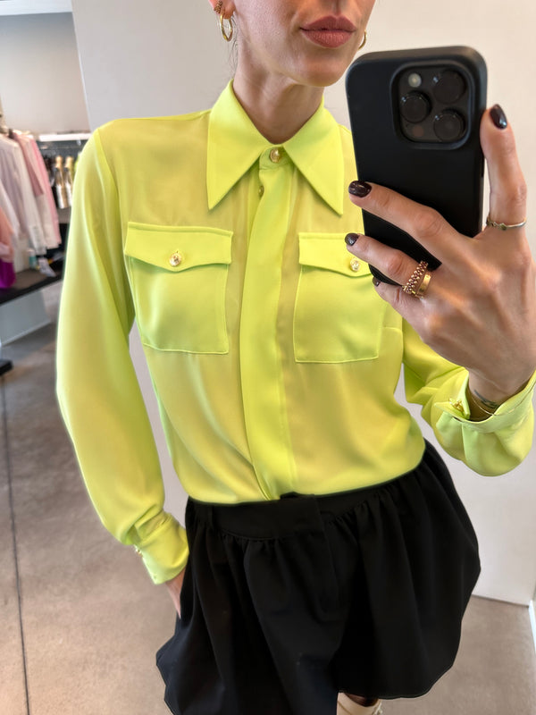 Camicia tasche LIME - SILENCE LIMITED