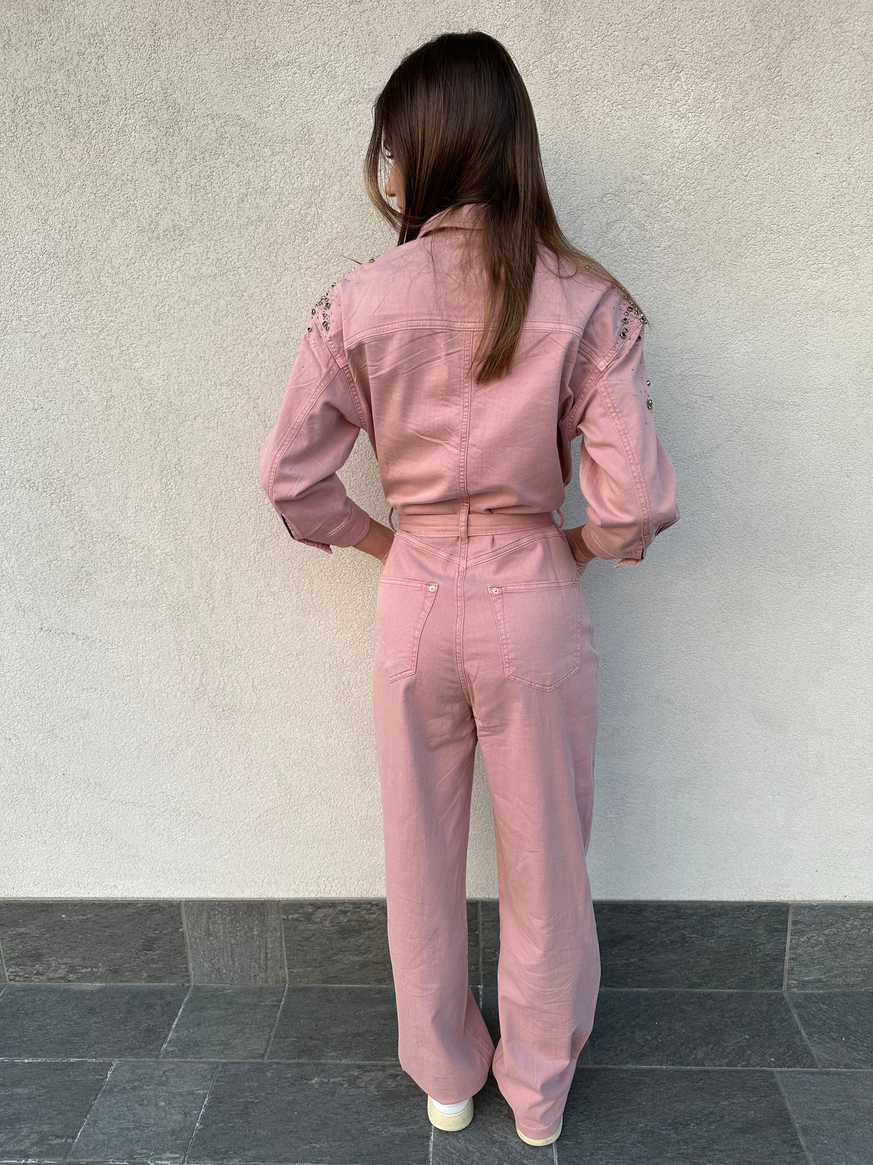 Tuta strass ROSA