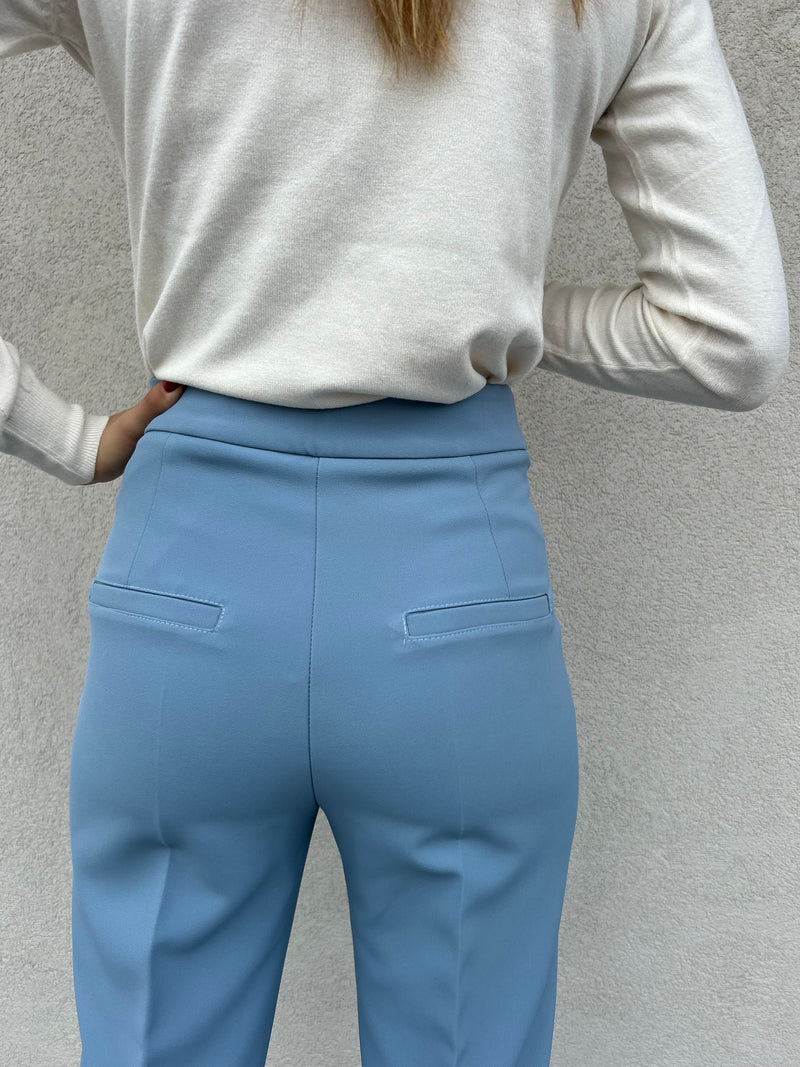 Pantalone sigaretta AZZURRO - SILENCE LIMITED