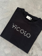 T-shirt logo strass NERA - VICOLO