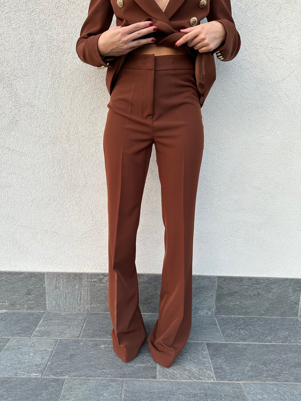 Pantalone zampetta CACAO - SILENCE LIMITED