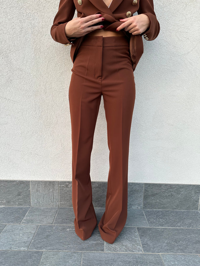 Pantalone zampetta CACAO - SILENCE LIMITED