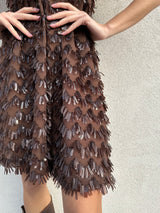 Abito paillettes CIOCCOLATO - VICOLO