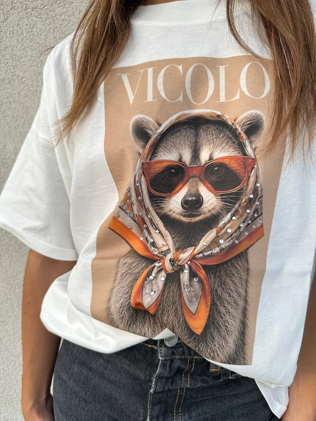 T-shirt procione CARAMEL  - VICOLO