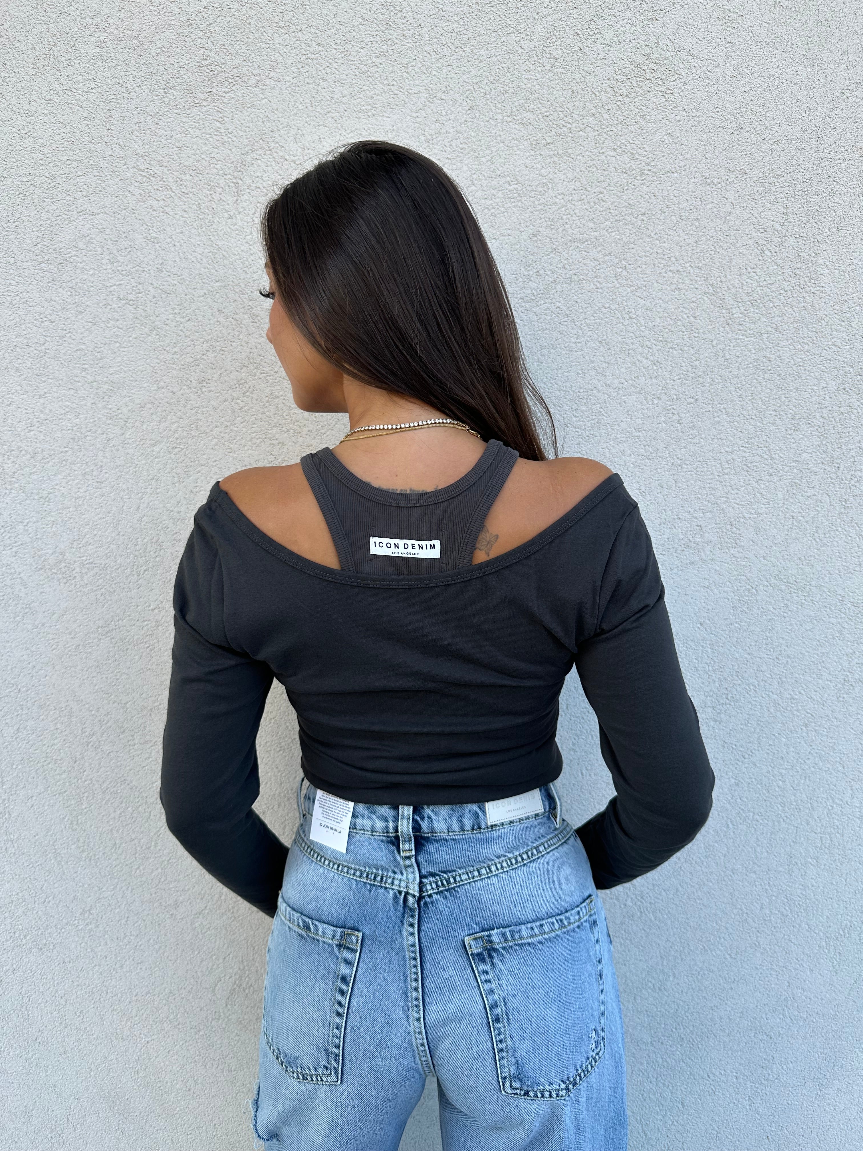 Maglia double ANTRACITE - ICON DENIM