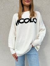 Maglione logo PANNA - VICOLO