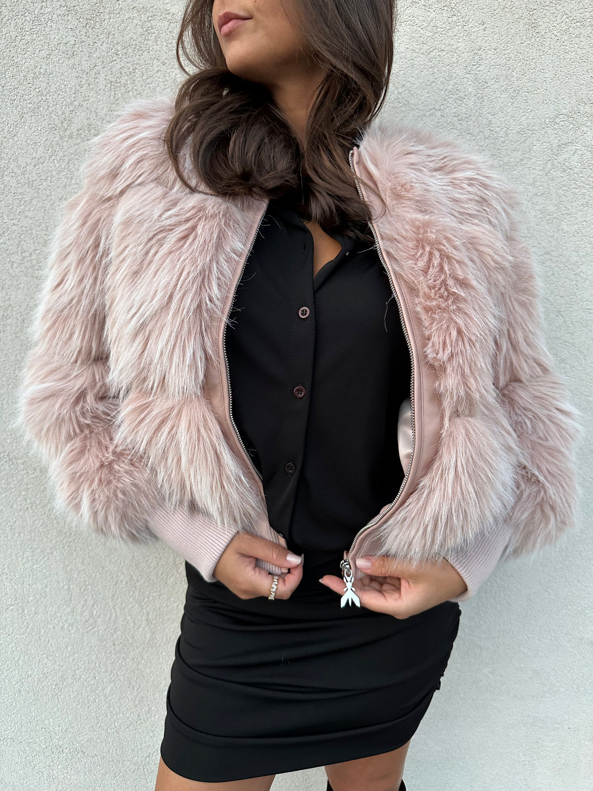 Ecopelliccia bomber ROSA - PATRIZIA PEPE