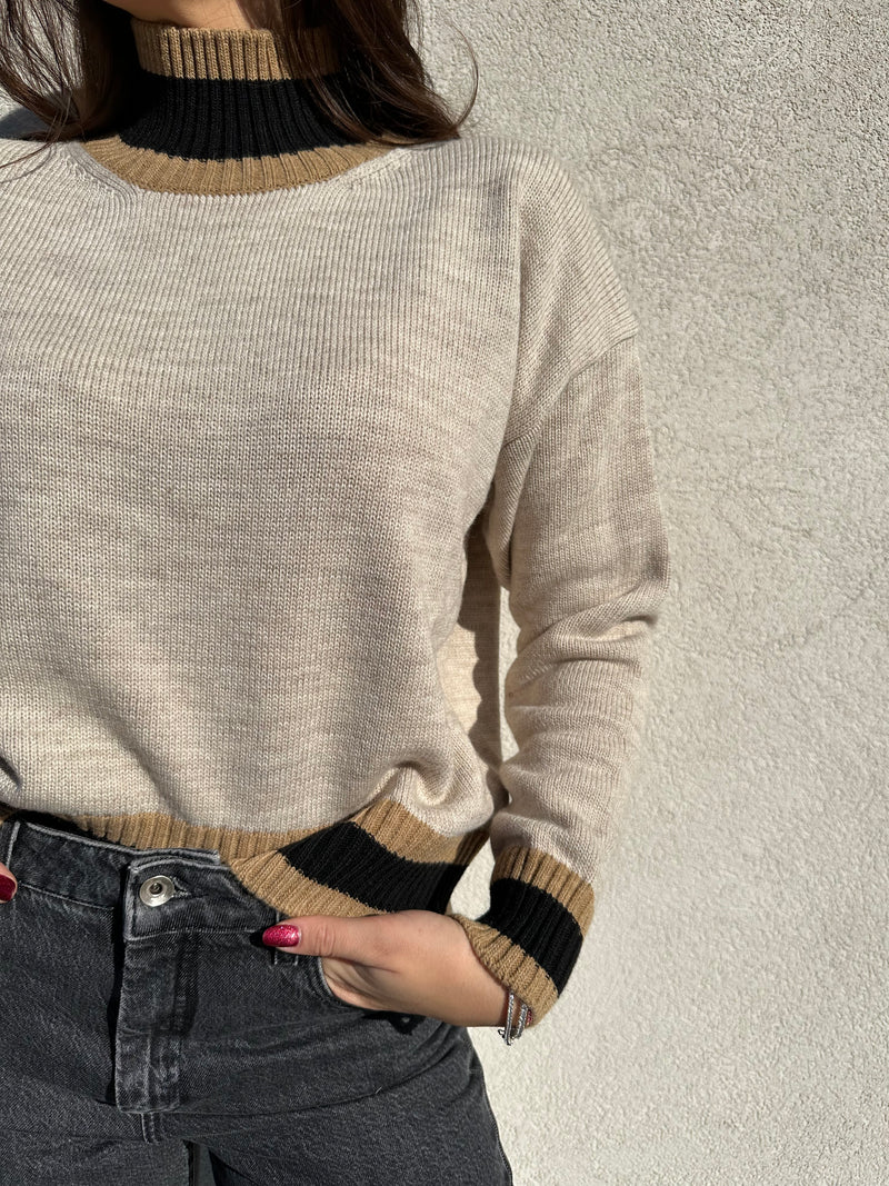 Maglione BEIGE/NERO - VICOLO