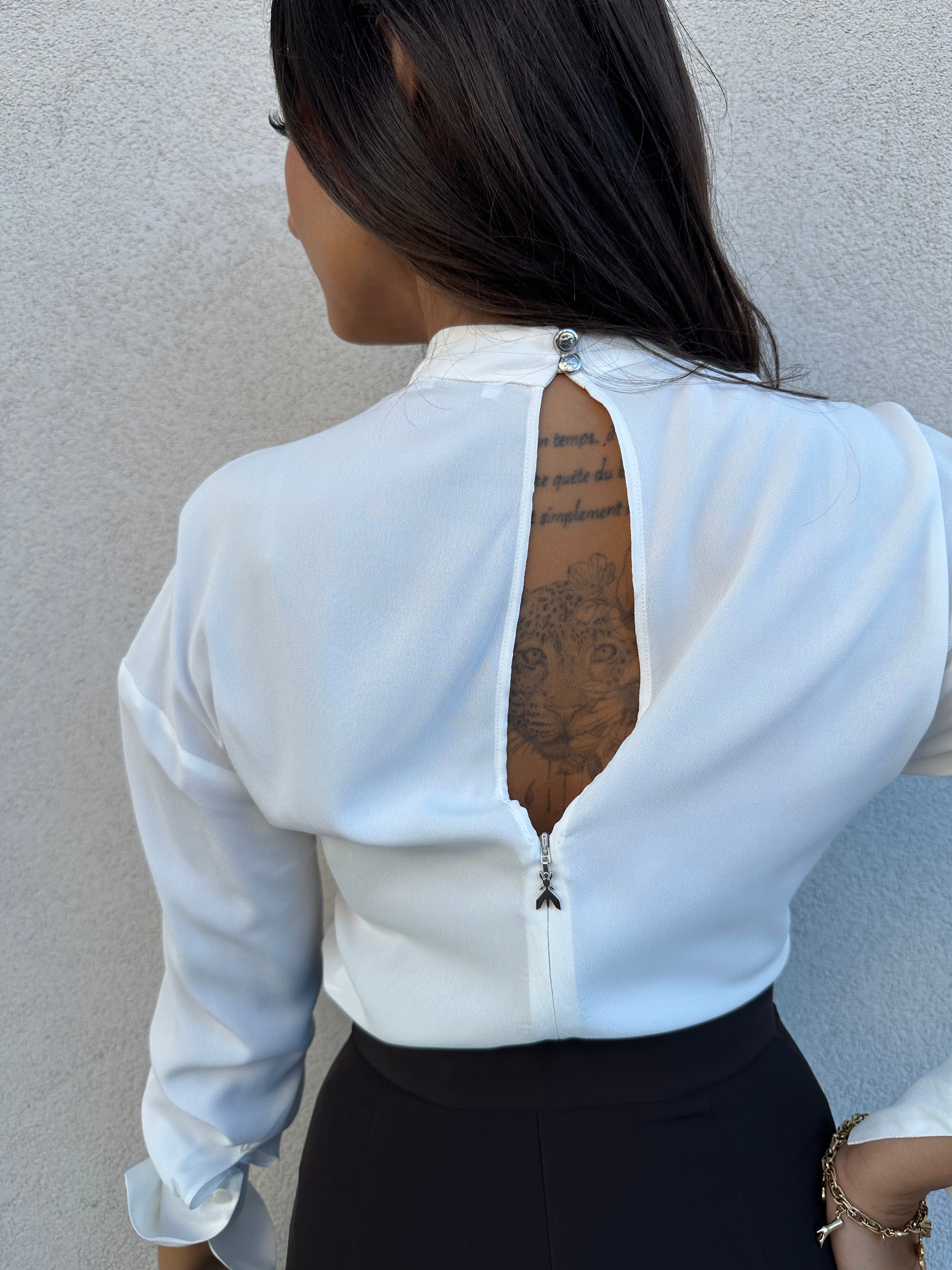 Camicia scollo profondo BIANCA - PATRIZIA PEPE