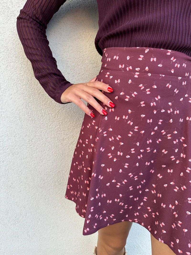 Gonna KATE papillon bordeaux - MAR DE MARGARITAS