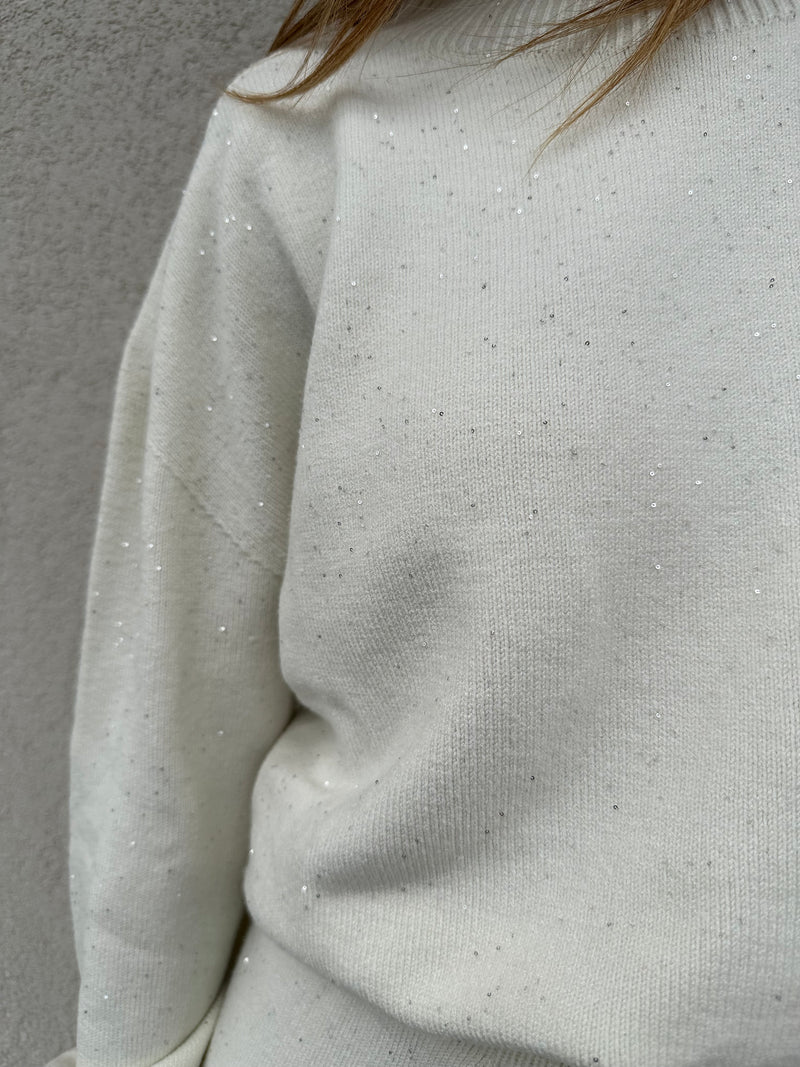 Maglia paillettes PANNA - HINNOMINATE