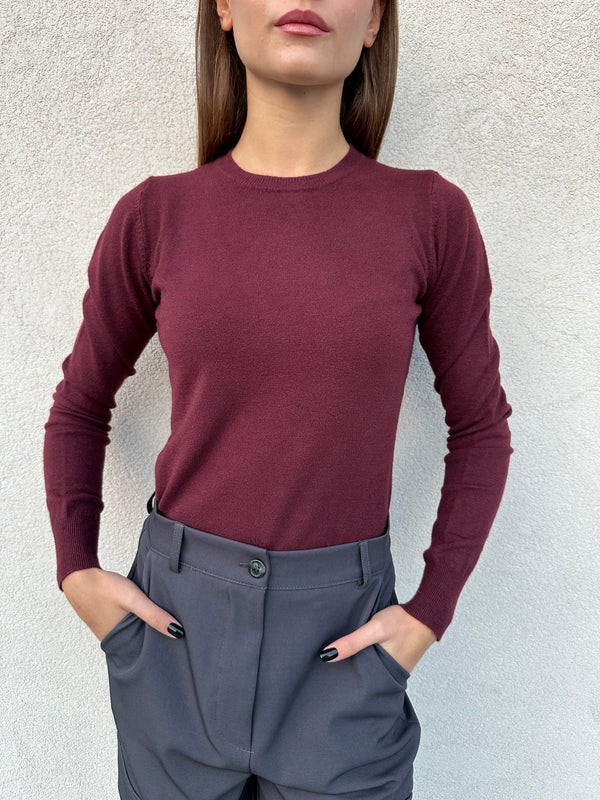 Girocollo basic BORDEAUX - VICOLO