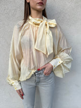 Camicia fiocco GIALLO VANIGLIA - VICOLO