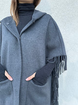 Mantella frange GRIGIA - VICOLO