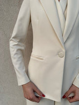 Giacca reverse raso avorio - VICOLO