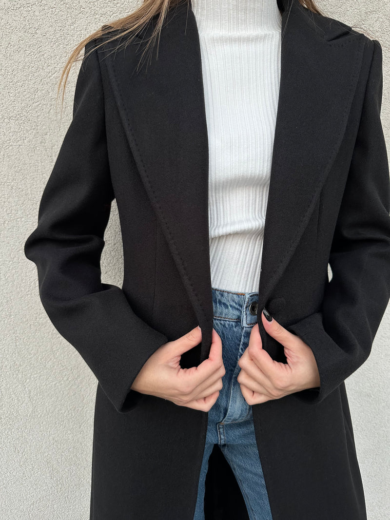 Cappotto monopetto NERO - SILENCE LIMITED