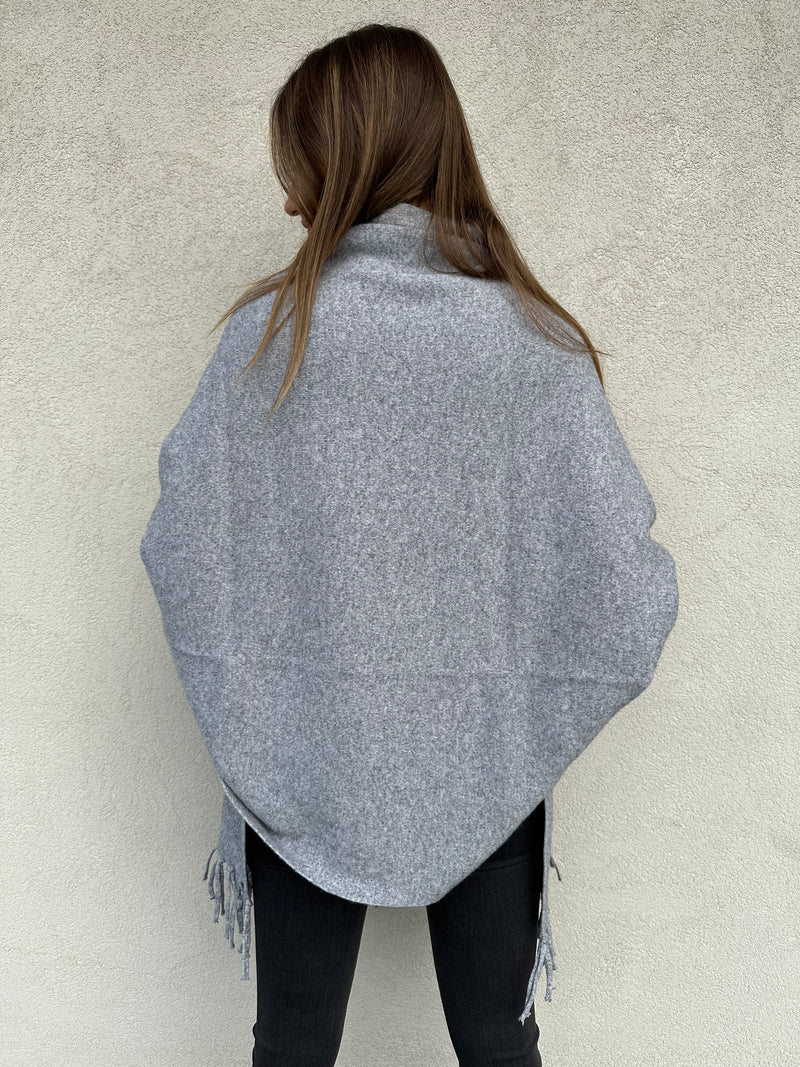 Cardigan frange grigio - VICOLO