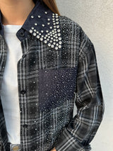 Camicia check strass - CORSARO