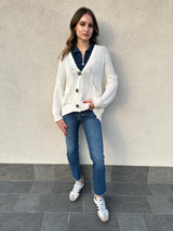 Cardigan cotone BIANCO - VICOLO