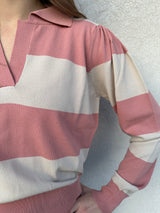 Polo righe ROSA/PANNA - VICOLO