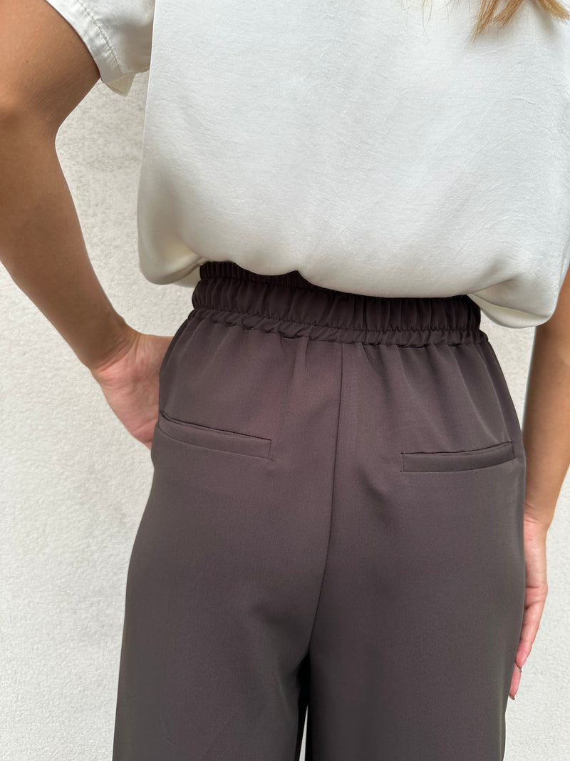 Pantalone coulisse CIOCCOLATO - VICOLO