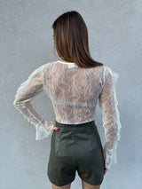 Maglia in pizzo BURRO - VICOLO