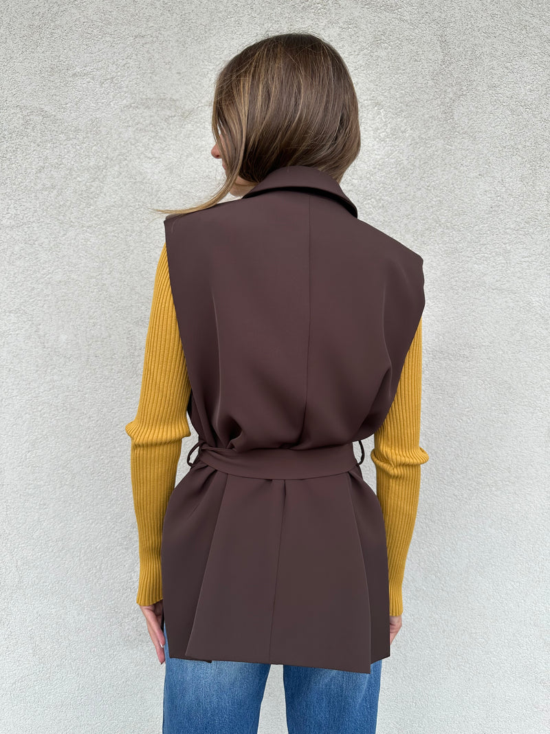 Gilet cioccolato - VICOLO