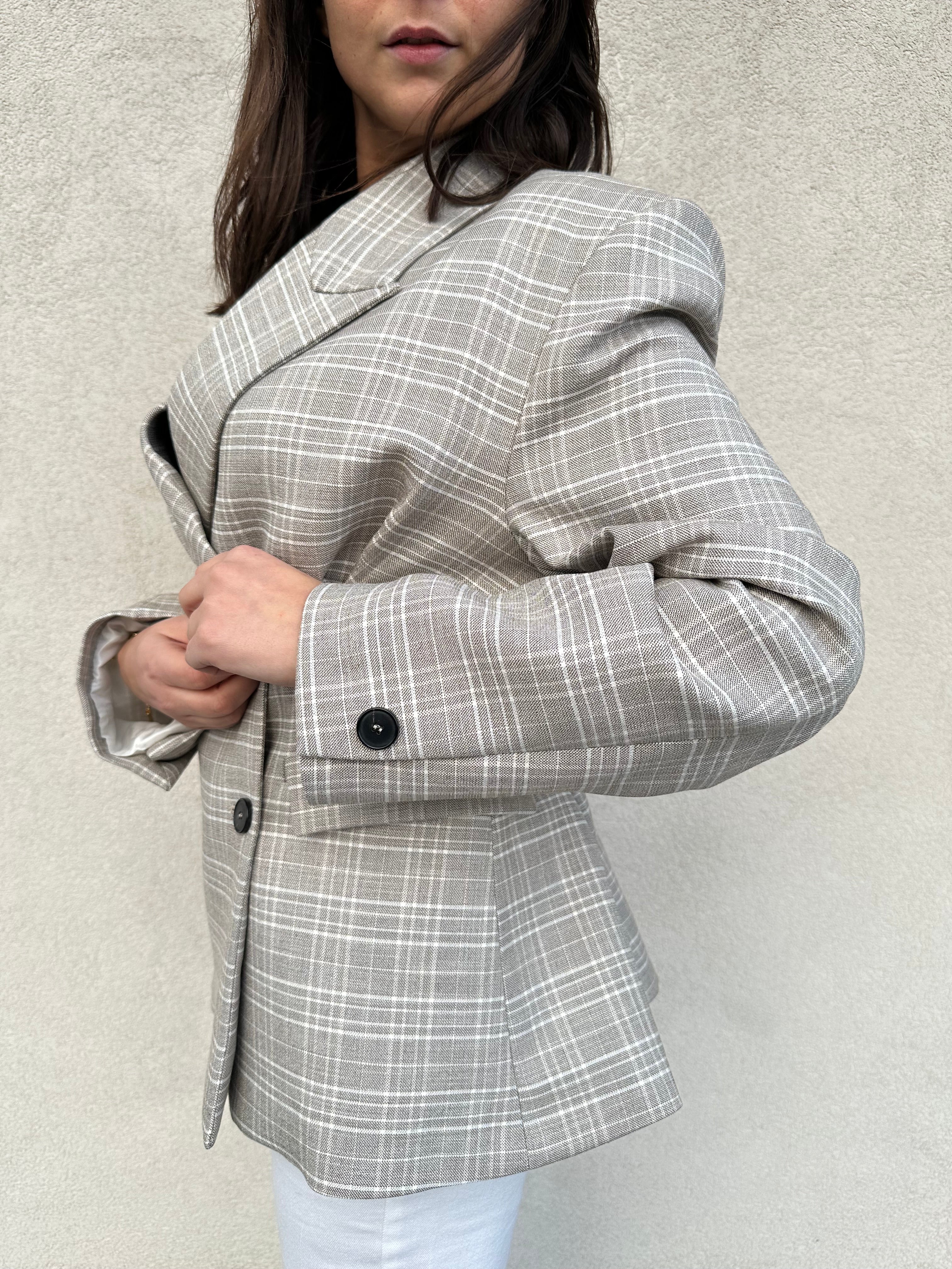 Giacca check arricciata - VICOLO